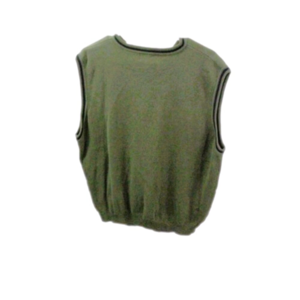 Chaps Men's Olive Green/Black Sleeveless Sweater Vest Size XL - Picture 2 of 2